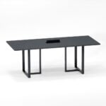 Mesa de Reunião Retangular com Power Box Tubular P25 Pandin 2