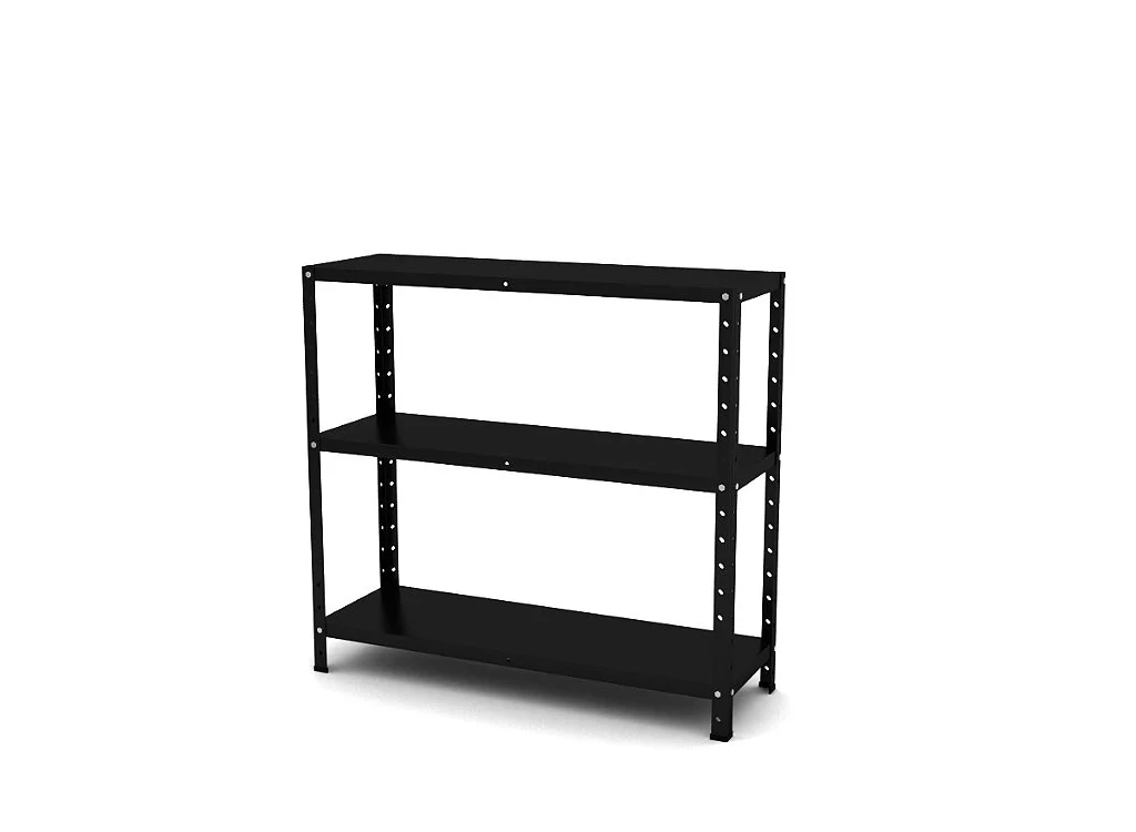 Estante de Aço Multiuso Baixa Pandin 90 Cm Preto