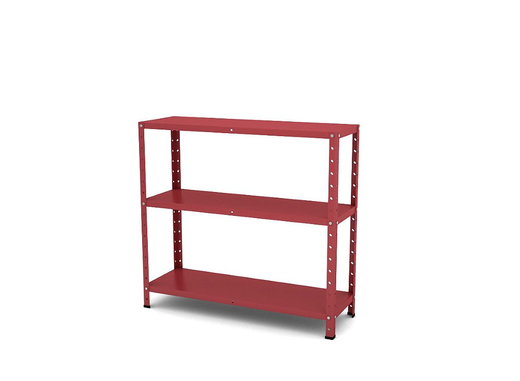 Estante de Aço Multiuso Baixa Pandin 90 Cm Vermelho