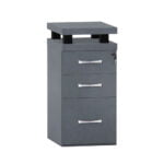 Gaveteiro Alto Com 03 Gavetas PE 40 Pandin Grafito