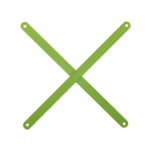 Reforço De Fundo em X Para Estantes Pandin 1150mm Verde Miró