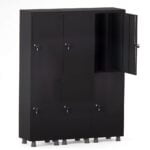 Roupeiro de Aço Insalubre 3 Vãos 06 Portas Com Fechadura Pandin 1