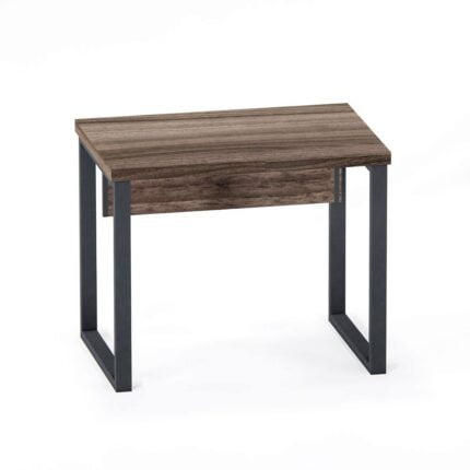 Mesa Auxiliar Tubolar PE 40 Pandin 90 Cm Walnut e Grafito