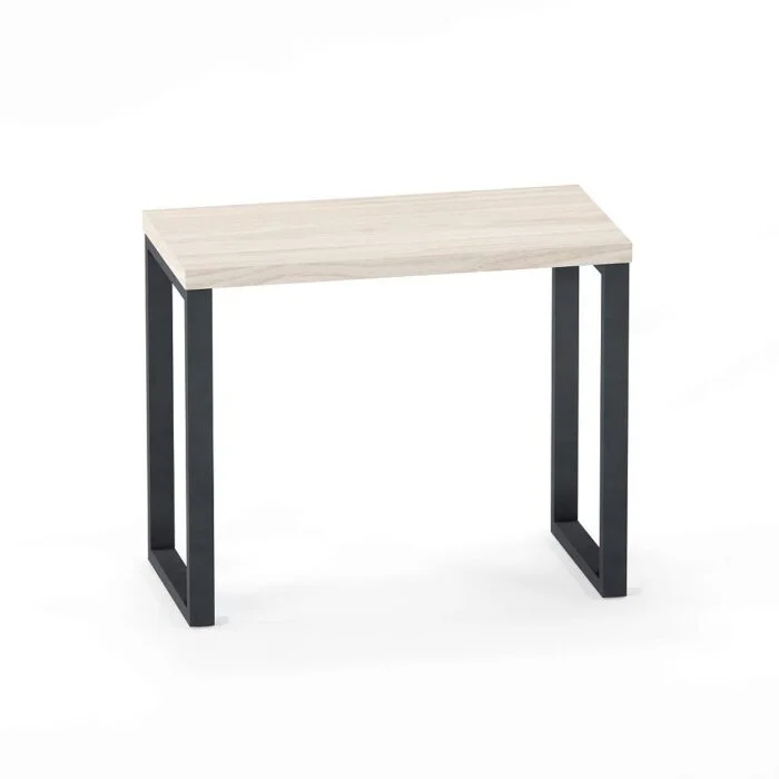Mesa Auxiliar Tubolar PE 40 Pandin 90 x 45 Cm Casablanca e Grafito