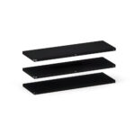 Caixa Com 3 Prateleiras em Aço Sem Reforço Pandin 92 x 30 cm Preto