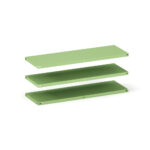 Caixa Com 3 Prateleiras em Aço Sem Reforço Pandin 92 x 30 cm Verde
