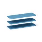 Caixa Com 3 Prateleiras em Aço Sem Reforço Pandin 92 x 30 cm Azul Dali