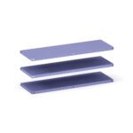 Caixa Com 3 Prateleiras em Aço Com Reforço Pandin 92 x 40 cm Lílas