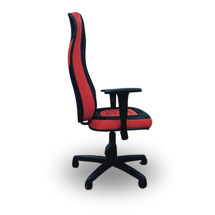 Cadeira Gamer Giratória Braço Regulavel Corino Vermelho - Imagem 3