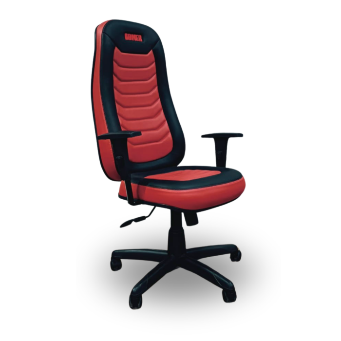 Cadeira Gamer Giratória Braço Regulavel Corino Vermelho - Imagem 1