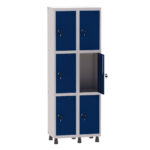 Roupeiro de Aço 2 Vãos 6 Portas Pandin | Martex Office