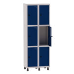 Roupeiro de Aço 2 Vãos 6 Portas Pandin | Martex Office