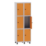 Roupeiro de Aço 2 Vãos 6 Portas Pandin | Martex Office