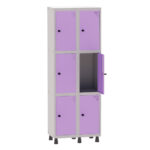 Roupeiro de Aço 2 Vãos 6 Portas Pandin | Martex Office