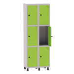 Roupeiro de Aço 2 Vãos 6 Portas Pandin | Martex Office