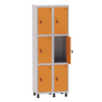 Roupeiro de Aço 2 Vãos 6 Portas Pandin | Martex Office