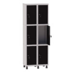 Roupeiro de Aço 2 Vãos 6 Portas Pandin | Martex Office