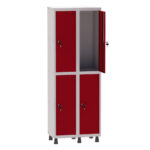 Roupeiro de Aço 2 vãos 4 portas Pandin Martex Office