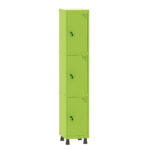Armário Guarda Volume Locker Roupeiro 1 Vão 3 Portas Aço GRF501/3 Verde Miró - Pandin