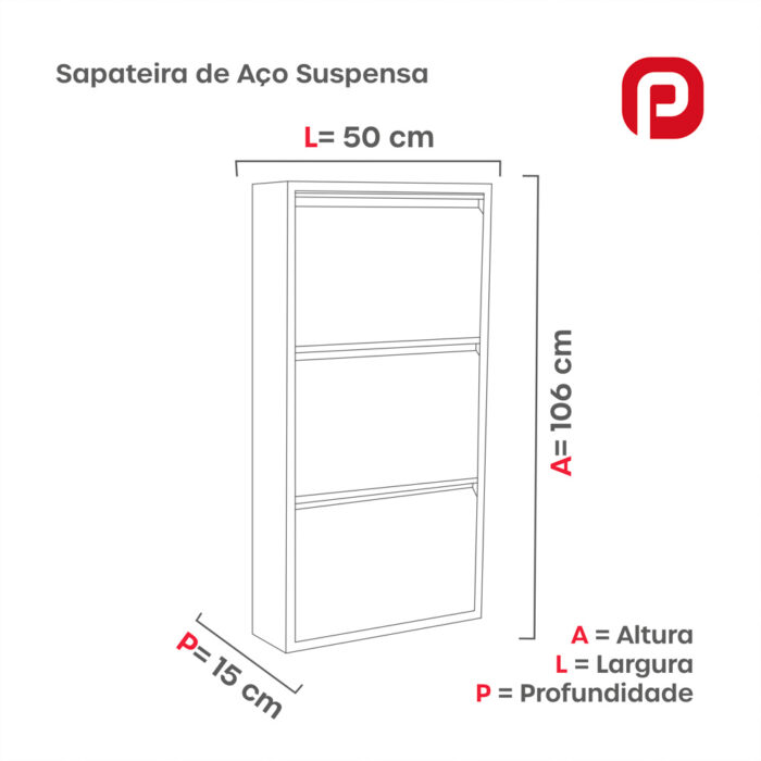 Sapateira em Aço Pandin | Martex Office