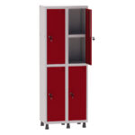 Roupeiro de Aço 2 Vão 4 Portas Prateleira Pandin Martex Office