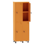 Roupeiro de Aço 2 Vão 4 Portas Prateleira Pandin Martex Office