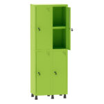Roupeiro de Aço 2 Vão 4 Portas Prateleira Pandin Martex Office