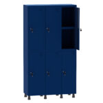 Roupeiro de Aço 3 Vão 6 Portas Prateleira Pandin Martex Office