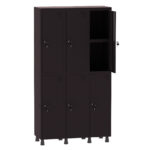 Roupeiro de Aço 3 Vão 6 Portas Prateleira Pandin Martex Office