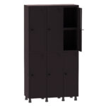 Roupeiro de Aço 3 Vão 6 Portas Prateleira Pandin Martex Office