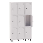 Roupeiro de Aço 3 Vãos 9 Portas Pandin Martex Office