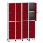 Roupeiro de Aço 4 Vão 8 Portas Prateleira Pandin Martex Office