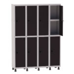 Roupeiro de Aço 4 Vão 8 Portas Prateleira Pandin Martex Office