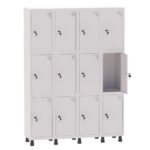 Roupeiro de Aço 4 Vãos 12 Portas Pandin Martex Office