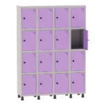 Roupeiro de Aço 4 Vãos 16 Portas Pandin Martex Office