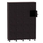 Armário Guarda Volume Locker Roupeiro 4 Vãos 20 Portas Aço GRF504/20 Preto - Pandin