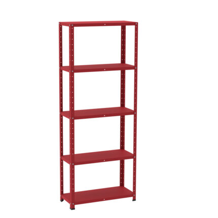 Estante de Aço com 5 Prateleiras Linha Light 1,80 M Vermelho