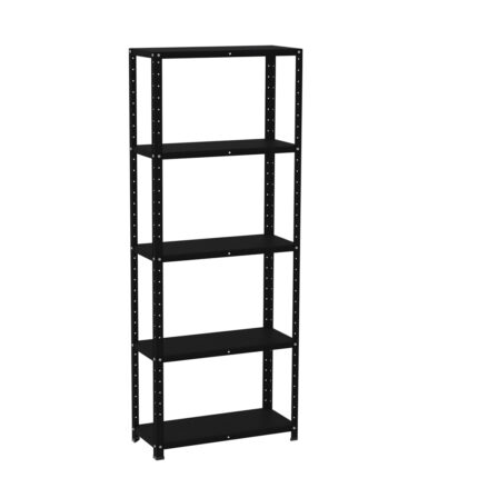 Estante de Aço com 5 Prateleiras Linha Light 1,80 M Preto