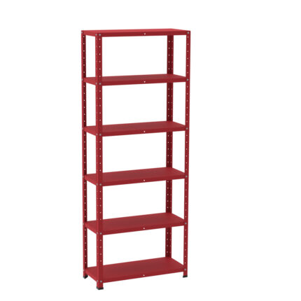 Estante de Aço com 6 Prateleiras Linha Light 1,80 M Vermelho