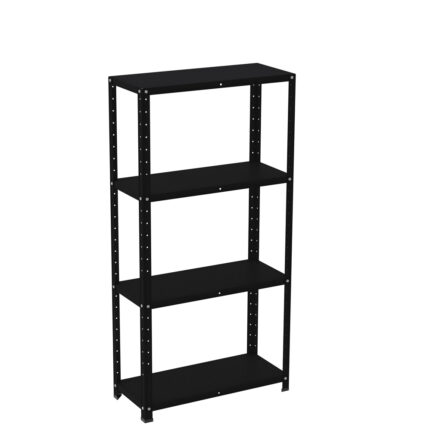 Estante de Aço com 4 Prateleiras Linha Light 1,40 M Preto