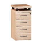 Gaveteiro Alto Com 04 Gavetas PE40 Pandin Noce Naturale