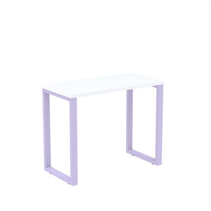 Mesa Home Office Tubular P25 Pandin 90 CM Branco e Lilas