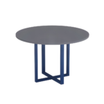 Mesa de Reunião Redonda Tubular P25 Pandin 1,10 M Grafito e Azul Del Rey