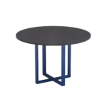 Mesa de Reunião Redonda Tubular P25 Pandin 1,10 M Preto e Azul Del Rey