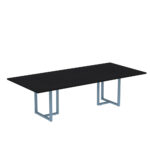 Mesa de Reunião Retangular Tubular P25 Pandin 2,0 M Preto e Azul Dali