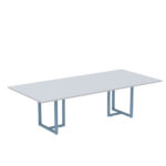 Mesa de Reunião Retangular Tubular P25 Pandin 2,0 M Cinza e Azul Dali