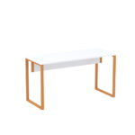 Mesa Diretora Tubular P25 Pandin 1,7 M Branco e Laranja