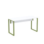 Mesa Diretora Tubular P25 Pandin 1,7 M Branco e Verde