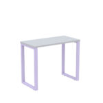 Mesa Home Office Tubular P25 Pandin 90 CM Cinza e Lilas