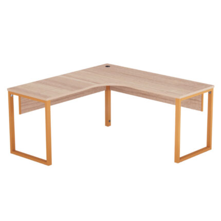 Estação de Trabalho Tubular P25 Pandin 1,25×1,25 M Noce Naturale e Laranja